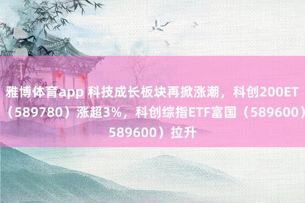 雅博体育app 科技成长板块再掀涨潮，科创200ETF富国（589780）涨超3%，科创综指ETF富国（589600）拉升