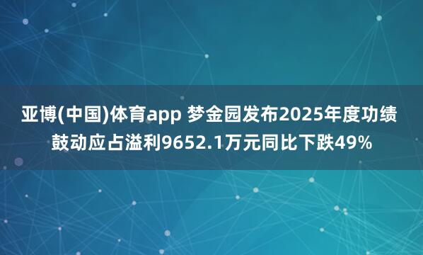 亚博(中国)体育app 梦金园发布2025年度功绩 鼓动应占溢利9652.1万元同比下跌49%
