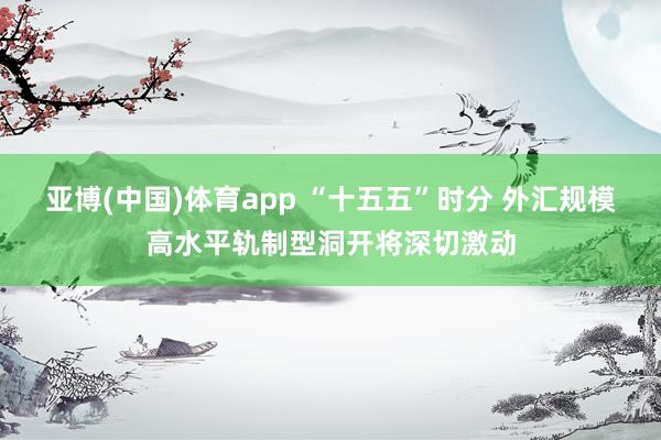 亚博(中国)体育app “十五五”时分 外汇规模高水平轨制型洞开将深切激动