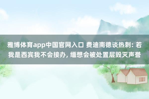 雅博体育app中国官网入口 费迪南德谈热刺: 若我是西宾我不会接办， 缅想会被处置层毁灭声誉