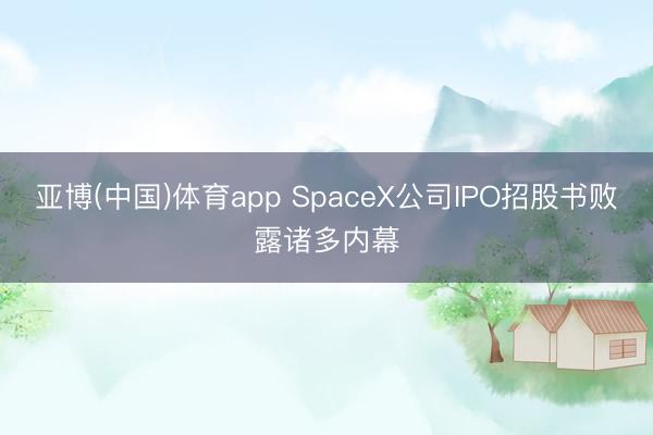 亚博(中国)体育app SpaceX公司IPO招股书败露诸多内幕