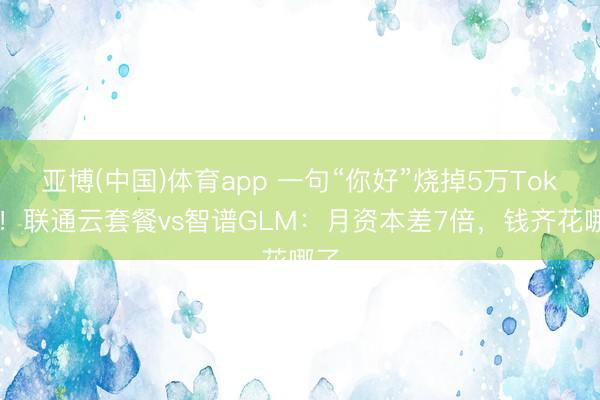 亚博(中国)体育app 一句“你好”烧掉5万Token！联通云套餐vs智谱GLM：月资本差7倍，钱齐花哪了